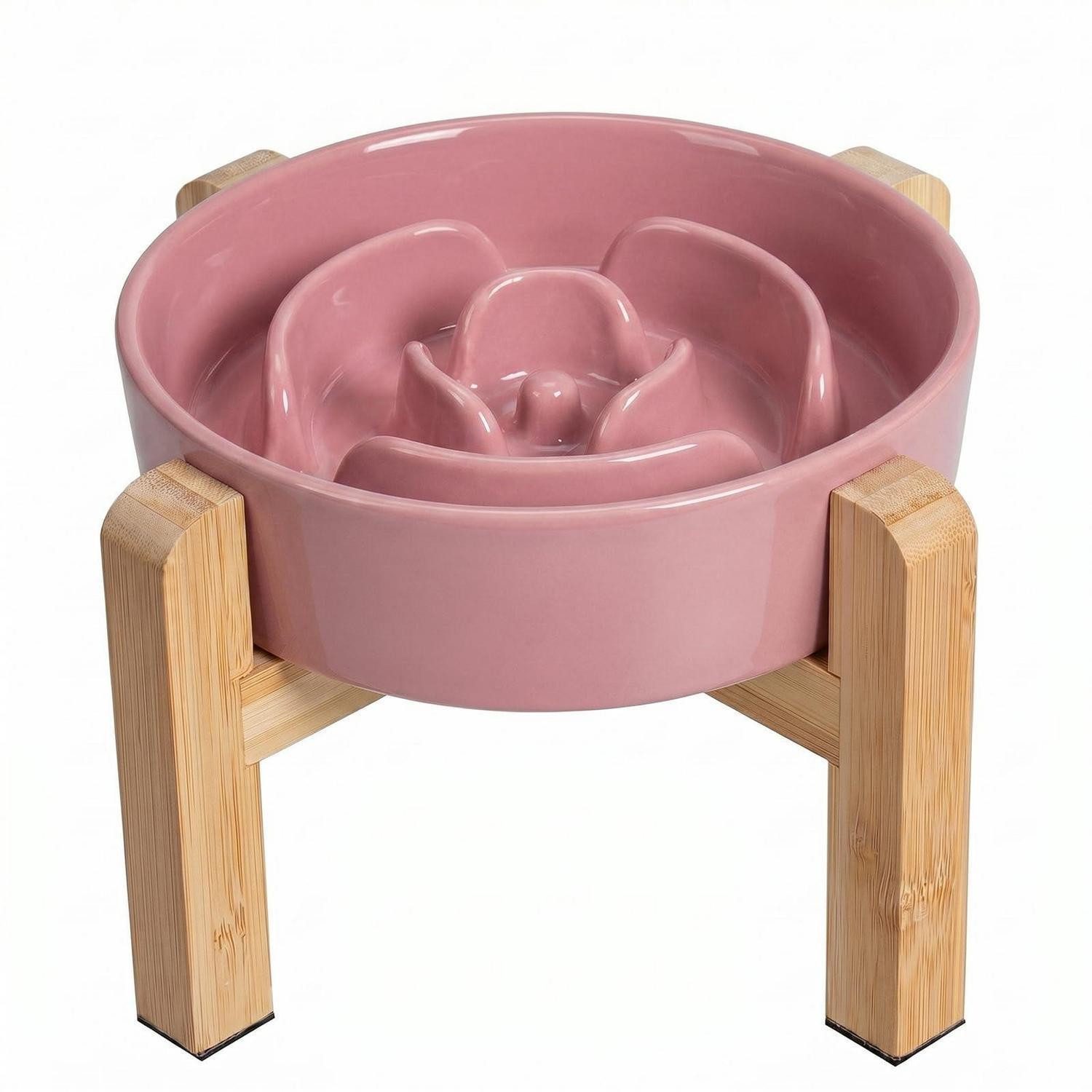 LuxusKollektion Antischlingnapf Antischlingnapf Hund Keramik Rosa 17cm