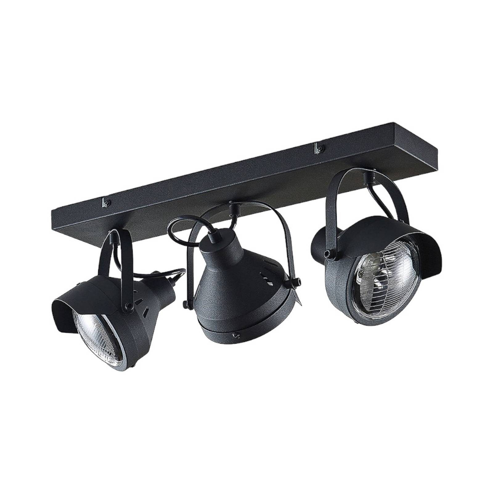Lindby Deckenstrahler Henega, Metall, Schwarz IP20, 3 x 50 W