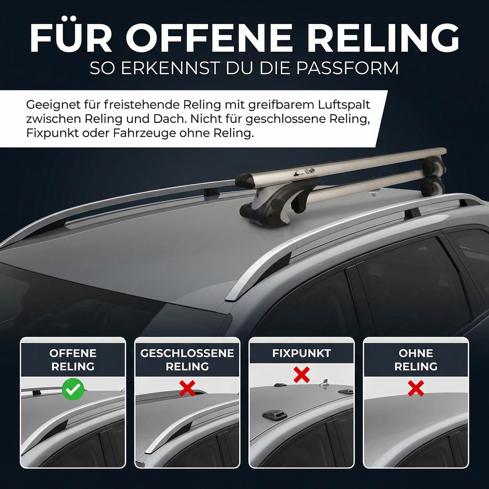 VDP Dachträger (passend für VW Tiguan (SUV 5 Türer) ab 2016)