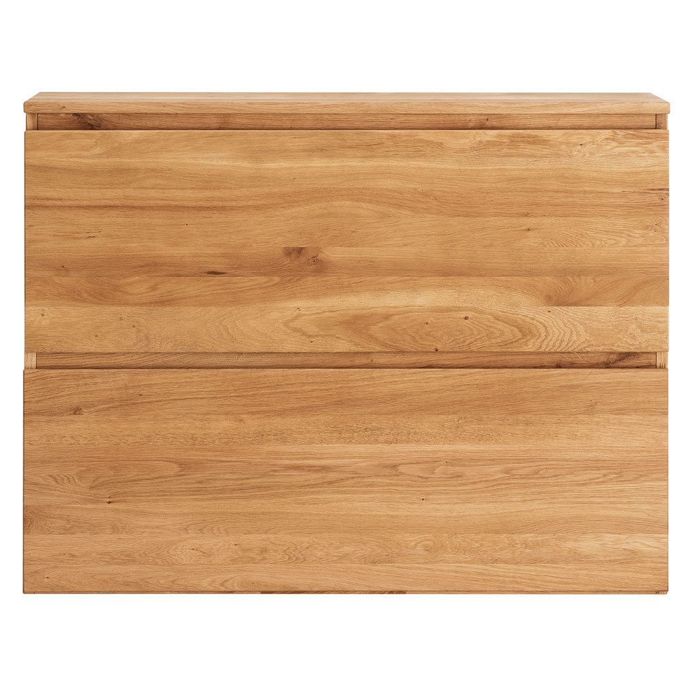 Lomadox Schuhschrank SALACH-64 Eiche massiv geölt mit 2 Klappen, hängend, B/H/T: ca. 110/84/24 cm