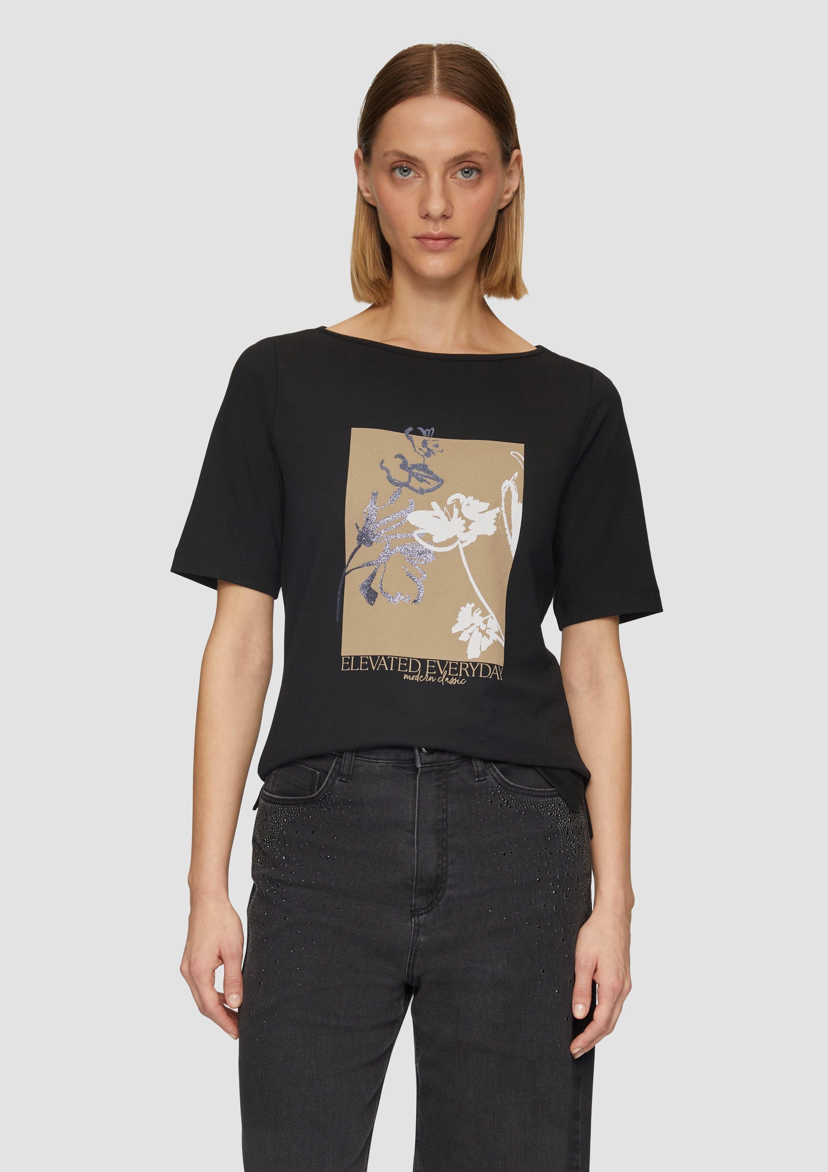 s.Oliver BLACK LABEL Kurzarmshirt Jerseyshirt mit günstig online kaufen