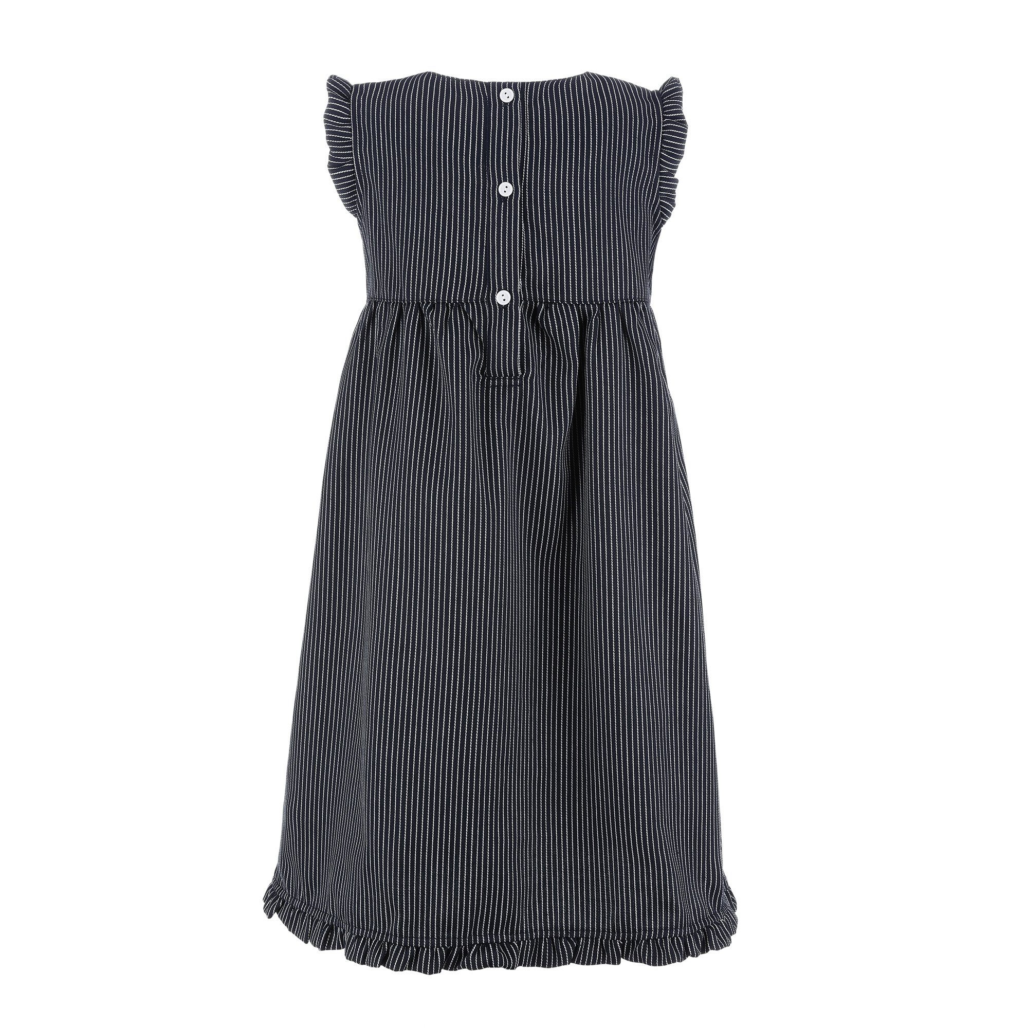 modAS Strandkleid 10273 Kinder Fischerkleid Streifen Maritim - Streifenkleid für Mädchen