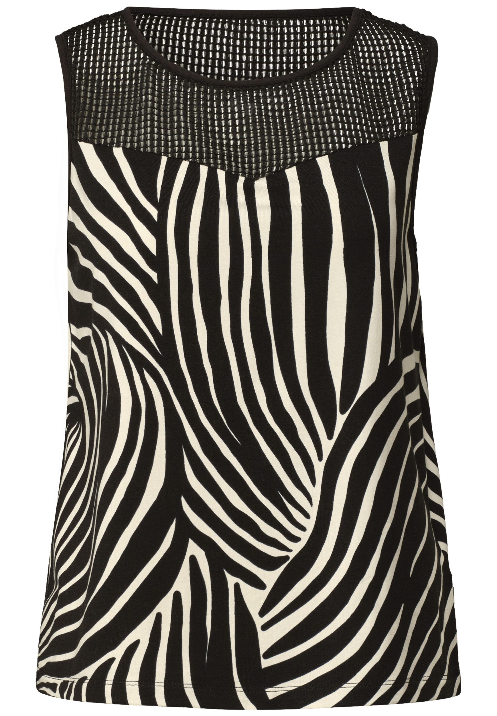 STREET ONE Shirttop printed top w.mesh yoke