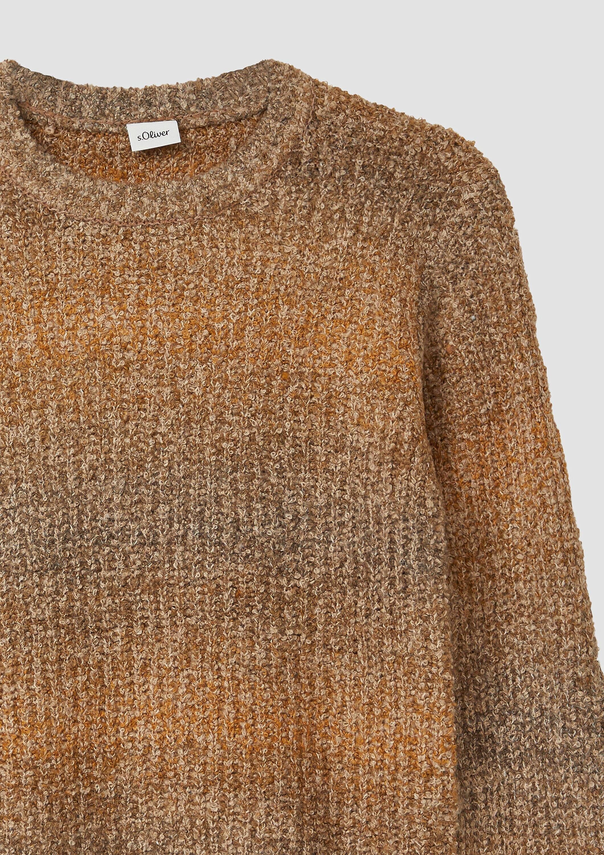 s.Oliver Longpullover Strickpullover Weicher Grobstrick-Pullover mit Farbverlauf