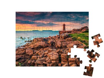 puzzleYOU Puzzle Küste bei Ploumanach, Bretagne, Frankreich, 48 Puzzleteile, puzzleYOU-Kollektionen Bretagne, Atlantik, Insel & Meer
