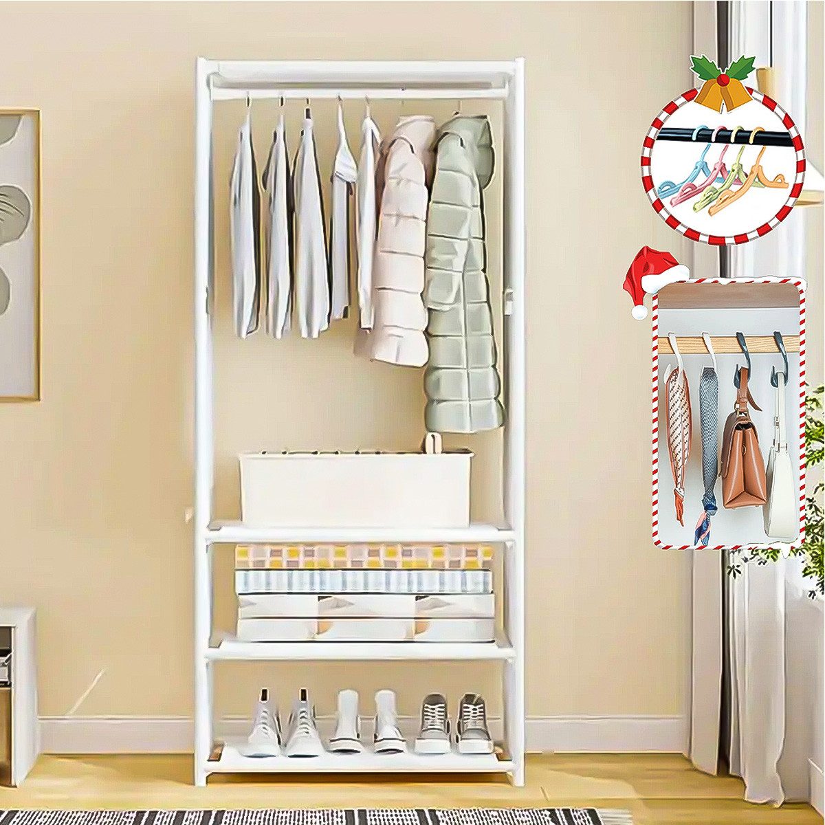RWEUOQ Kleiderständer Freistehender Metall-Garderobe 1 oder günstig online kaufen