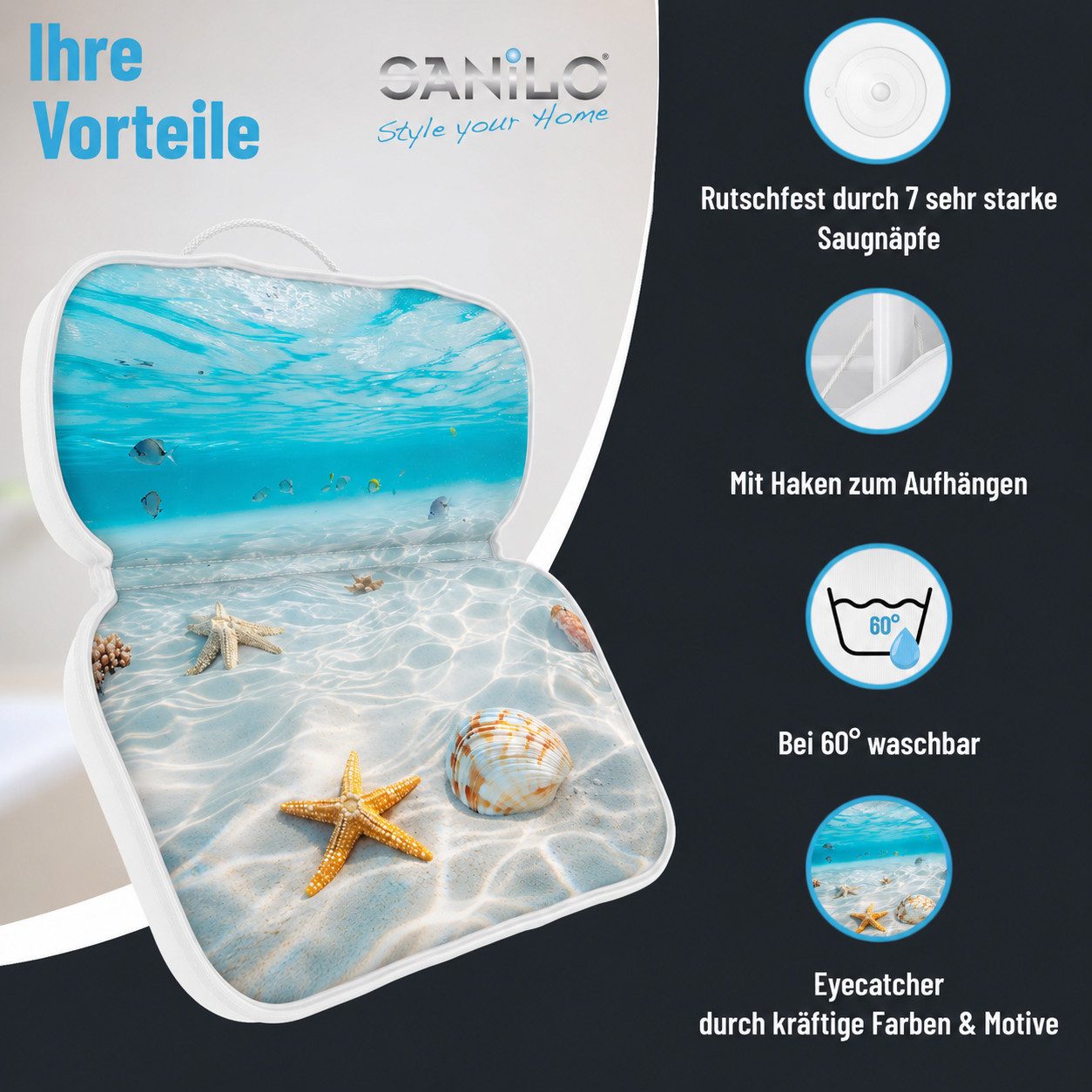 Sanilo Badewannenkissen Waterworld – Bild 2 von 5