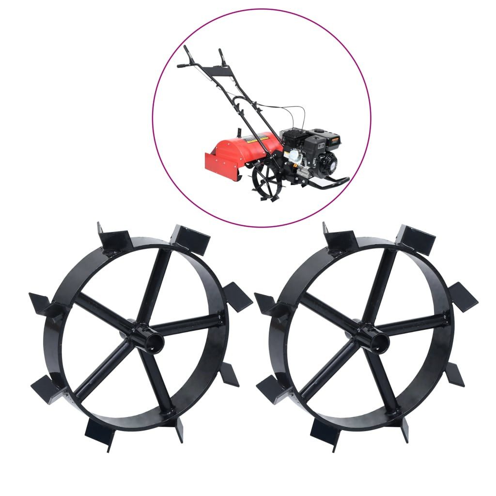 Handerdbohrer Metallräder für 6,5 PS Benzin-Gartenfräse 2 Stk