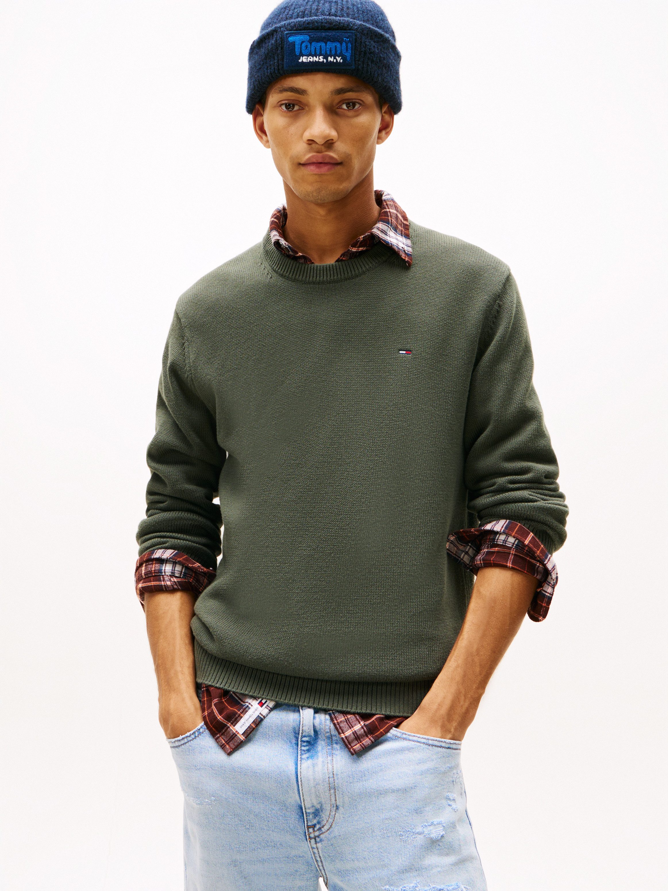 Tommy Jeans Rundhalspullover Slim fit mit günstig online kaufen