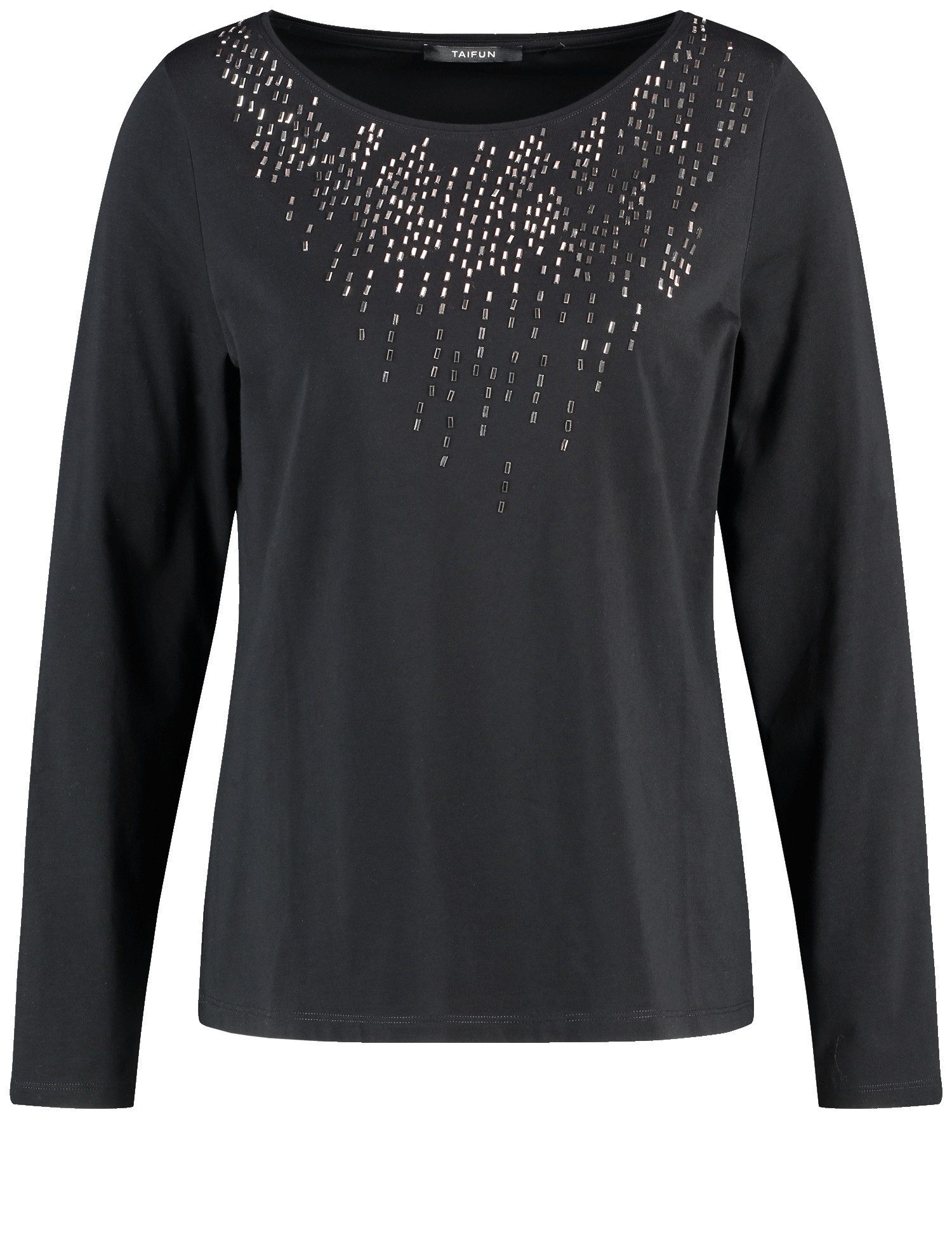 T-Shirt Langarmshirt mit Glitzersteinchen