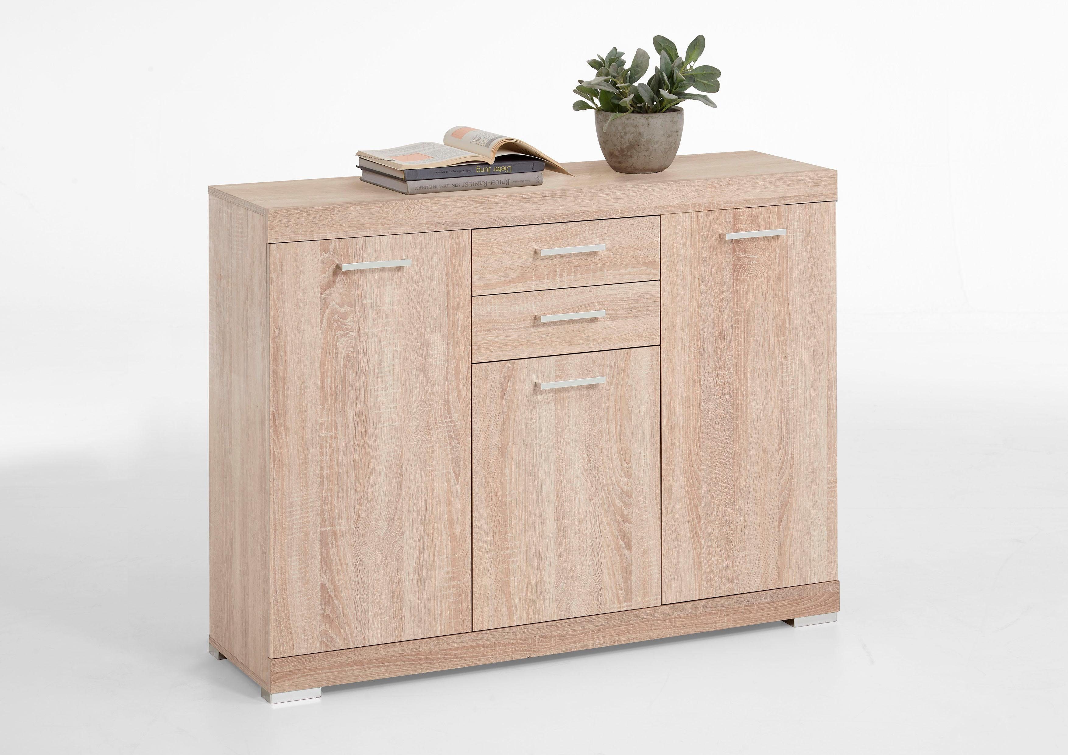 FMD Kommode Bristol 3, mit drei Türen und zwei Schubkästen, Breite 120 cm