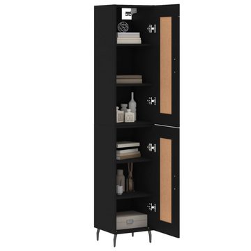 vidaXL Kleiderschrank Regal Highboard Schrank Hochschrank Schwarz 34,5x34x180 cm Holzwerksto