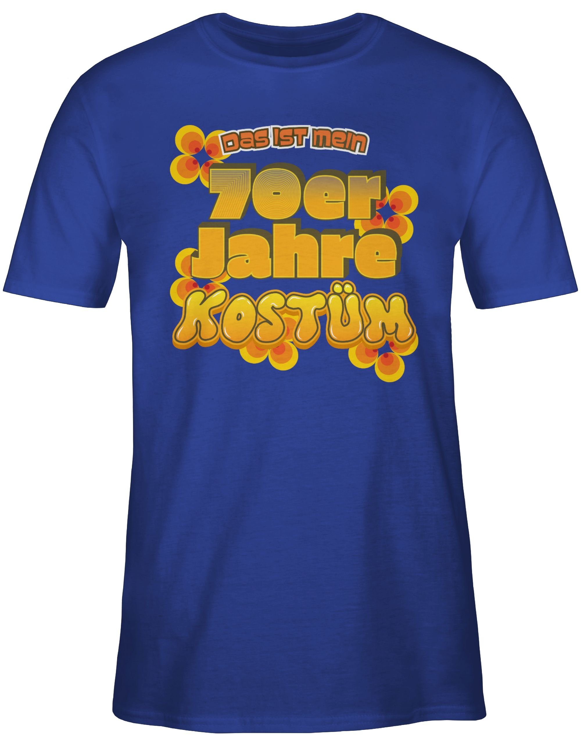 Shirtracer T-Shirt Das mein Kostüm ist Jahre Royalblau Karneval 70er Outfit 3