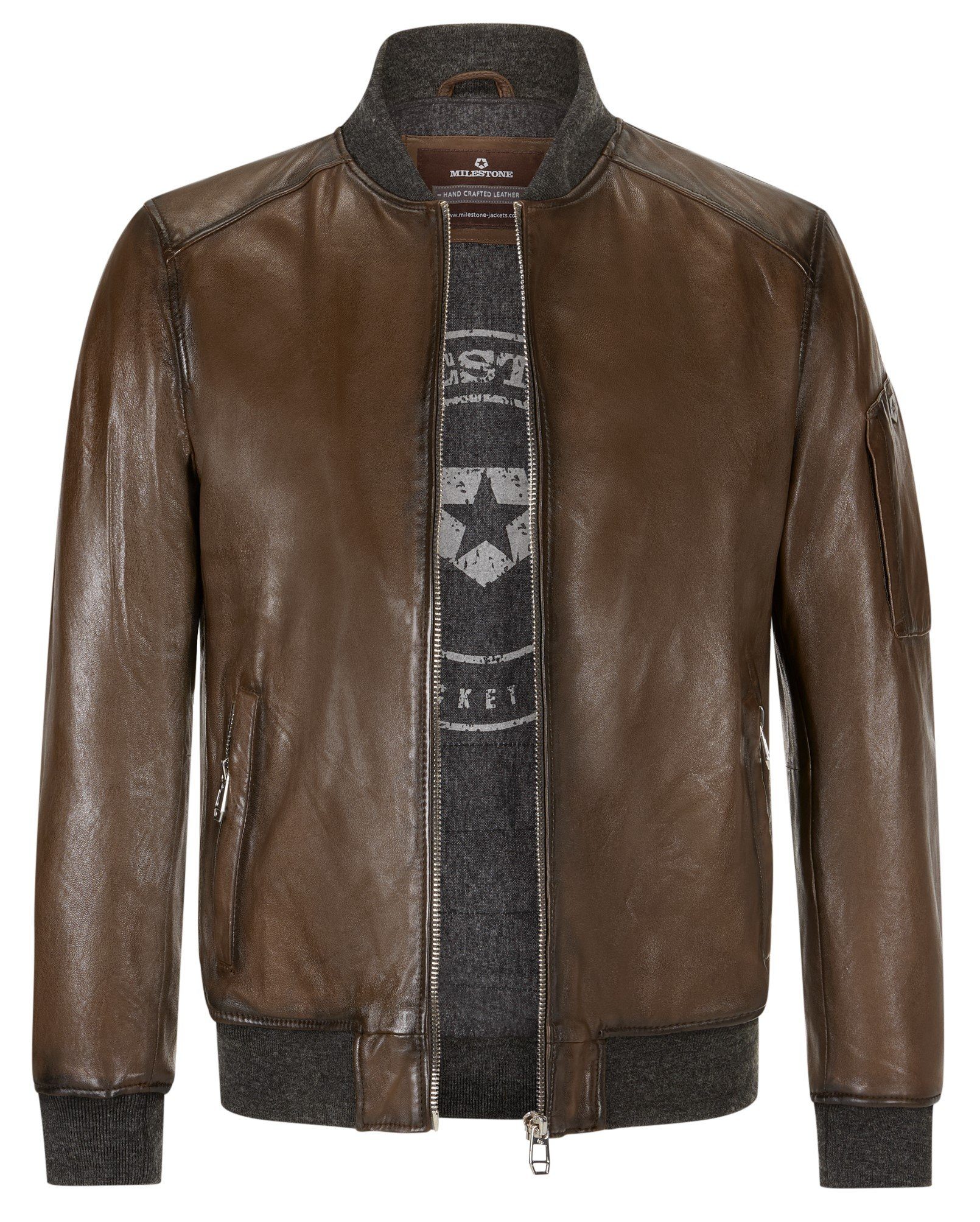 Milestone Lederjacke MS-Vibolo Blouson aus Lammleder