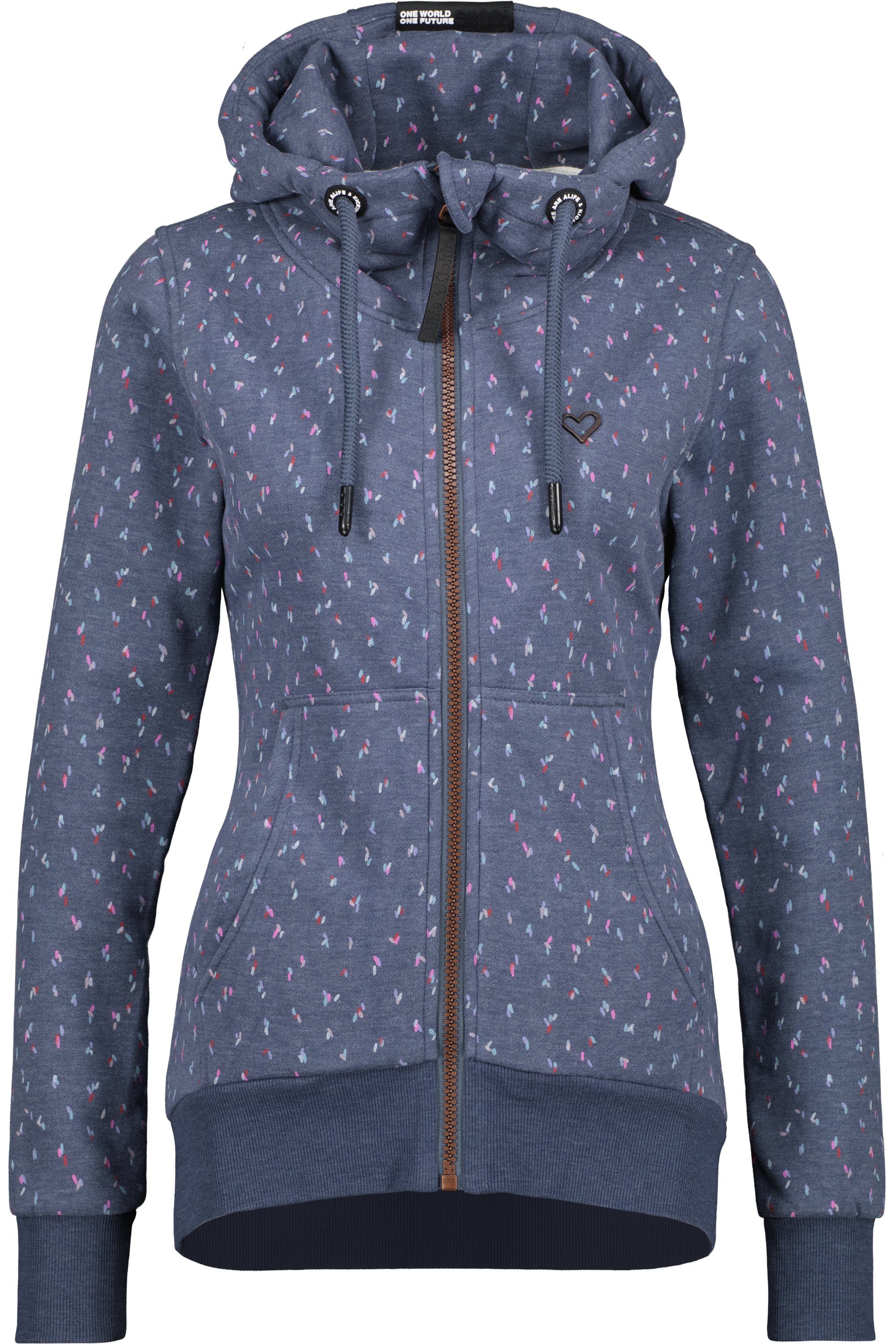 Kickin B melange Damen Kapuzensweatjacke, Alife & Sweatjacket YasminAK Kapuzensweatjacke Sweatjacke nightblue