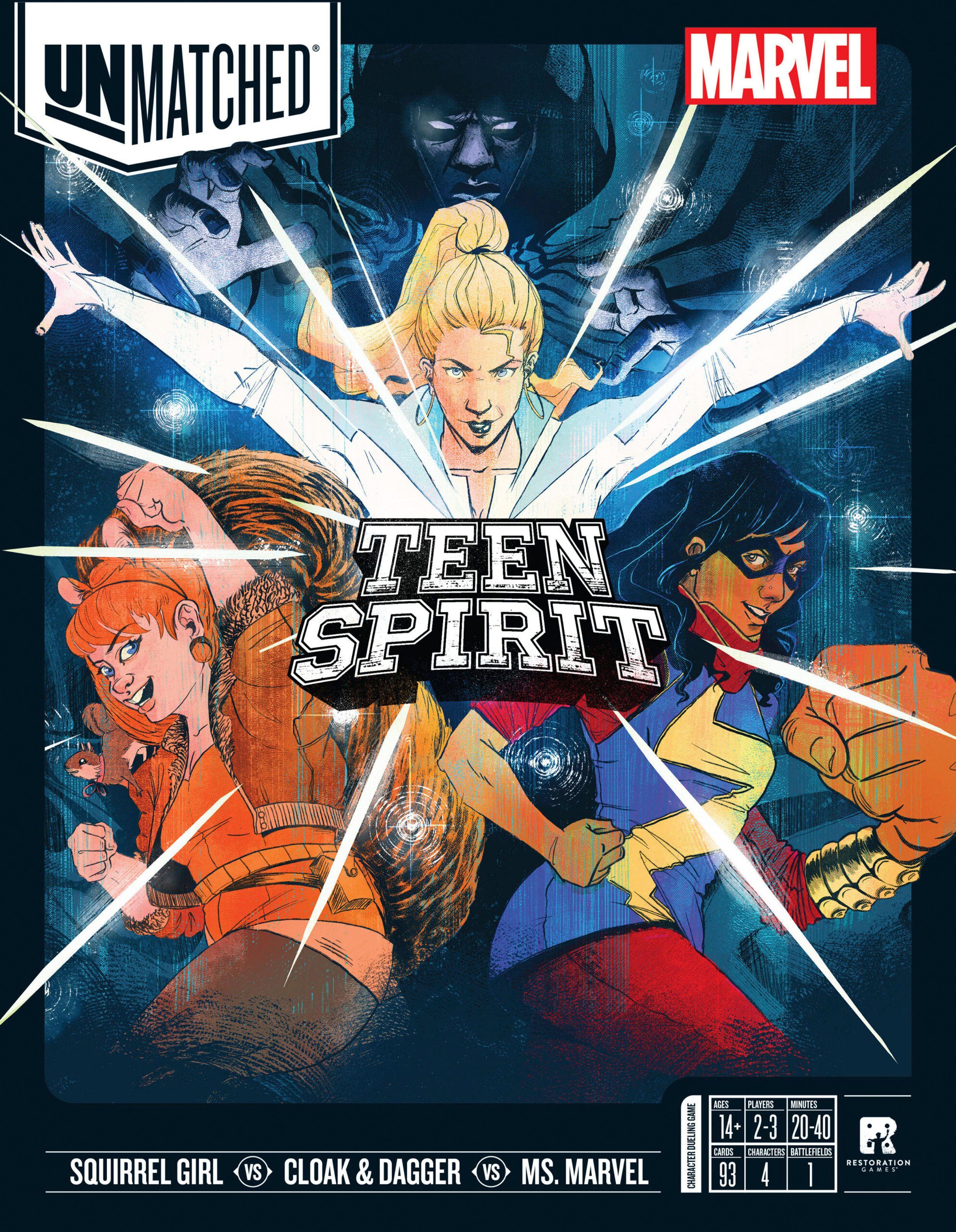 iello Spiel, Strategiespiel Unmatched Marvel: Teen Spirit