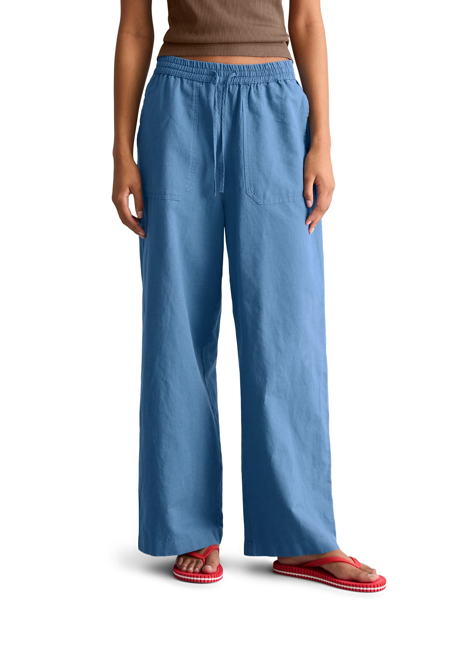 Marc O'Polo DENIM Chinohose aus Leinen-Baumwolle-Mix