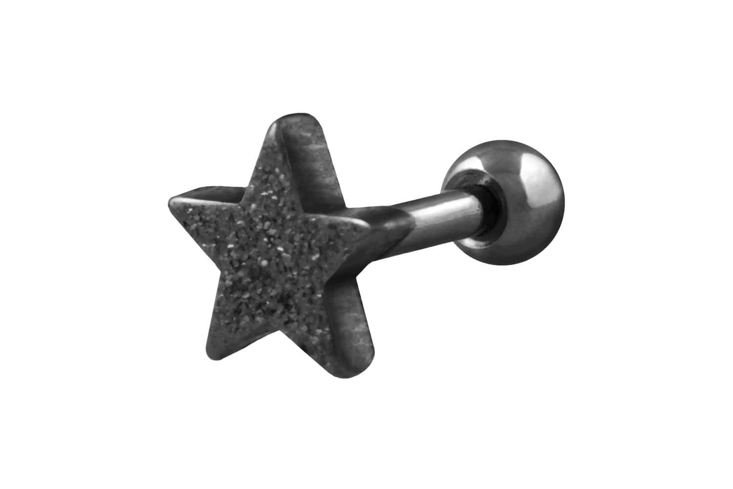 PIERCINGLINE Piercing-Set Chirurgenstahl Ohrpiercing STERN + DIAMANTOPTIK (Mini-Barbells, 1-tlg)