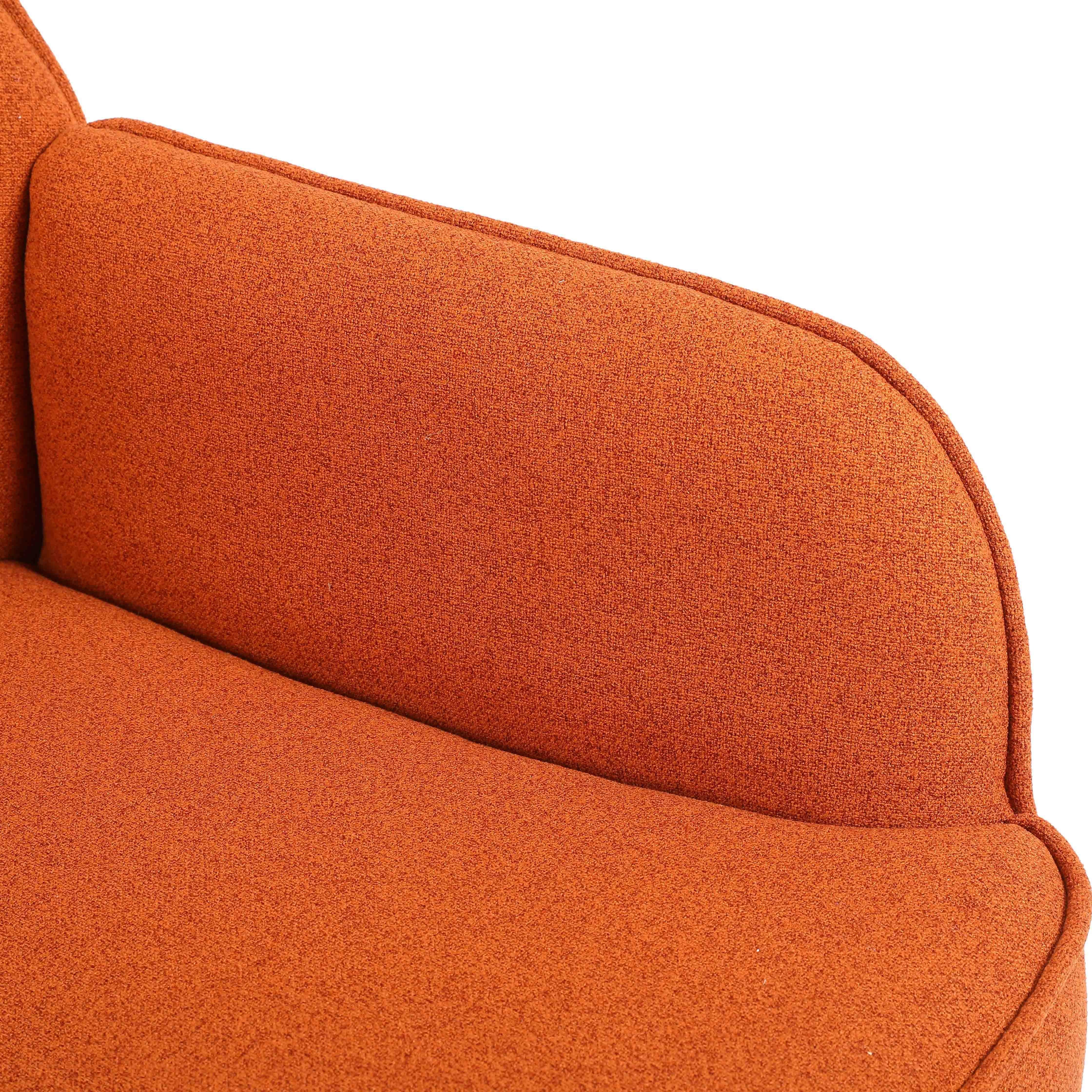 REDOM Loungesessel Relaxsessel Einzelsessel, Polstersessel, Einzelsofa Metallbeinen orange Freizeit mit Stuhl Gepolsterte Kaffee Stuhl), (Büro Fernsehsessel