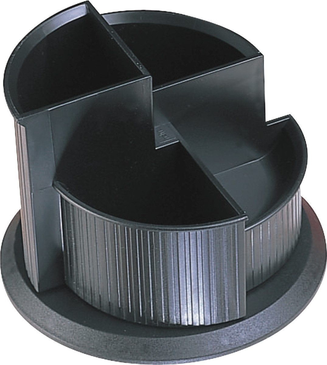 HELIT Tischaufsatz Stifteköcher Serie Linear drehbar schwarz