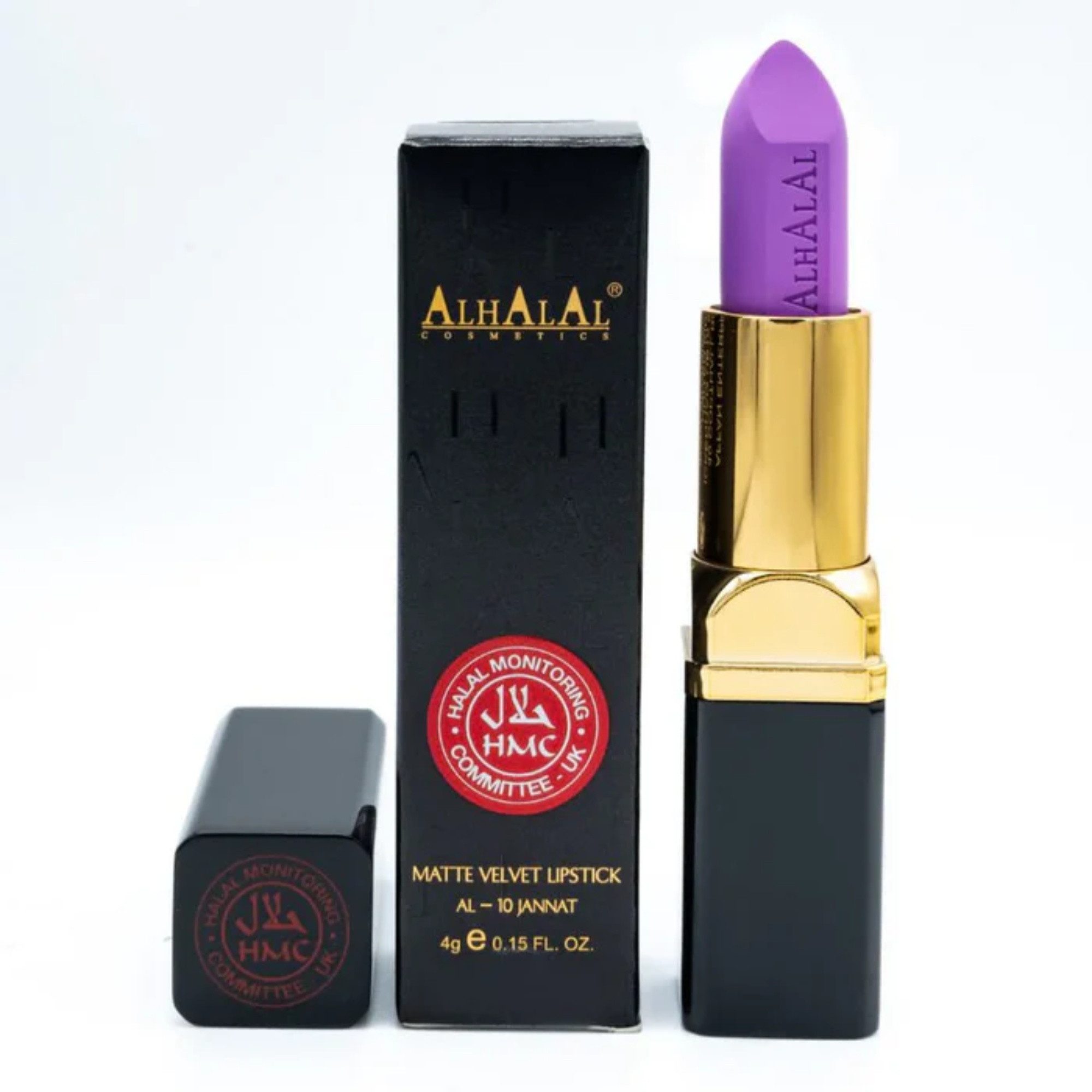 Alhalal Cosmetics Ltd. Lippenstift AL-10 JANNAT Halal Lippenstift Lila, matt, vegan, alkoholfrei, halal-zertifiziert (HMC UK), langanhaltend