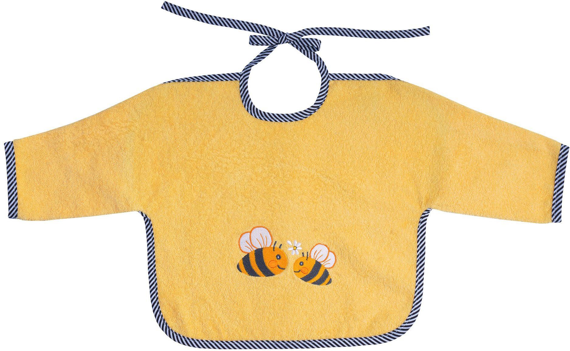 Wörner Lätzchen Bienen Ärmellätzchen, (1-St), mit Ärmeln, maschinenwaschbar, trocknergeeignet