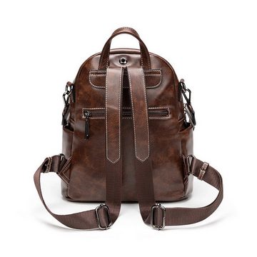 AUKUU Freizeitrucksack Rucksack für Damen, modisch, vielseitig, große Kapazität, Damentasche, weiches Leder, Reiserucksack