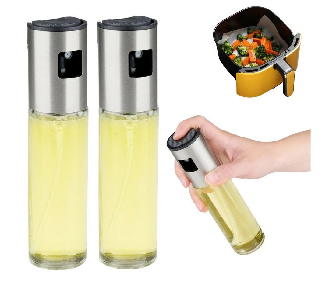 Alpina Ölspender 2x ALPINA Ölsprüher 100 ml Glas Ölzerstäuber Sprühflasche Ölspender, (2-tlg., 2er-Set), gleichmäßiger Sprühnebel