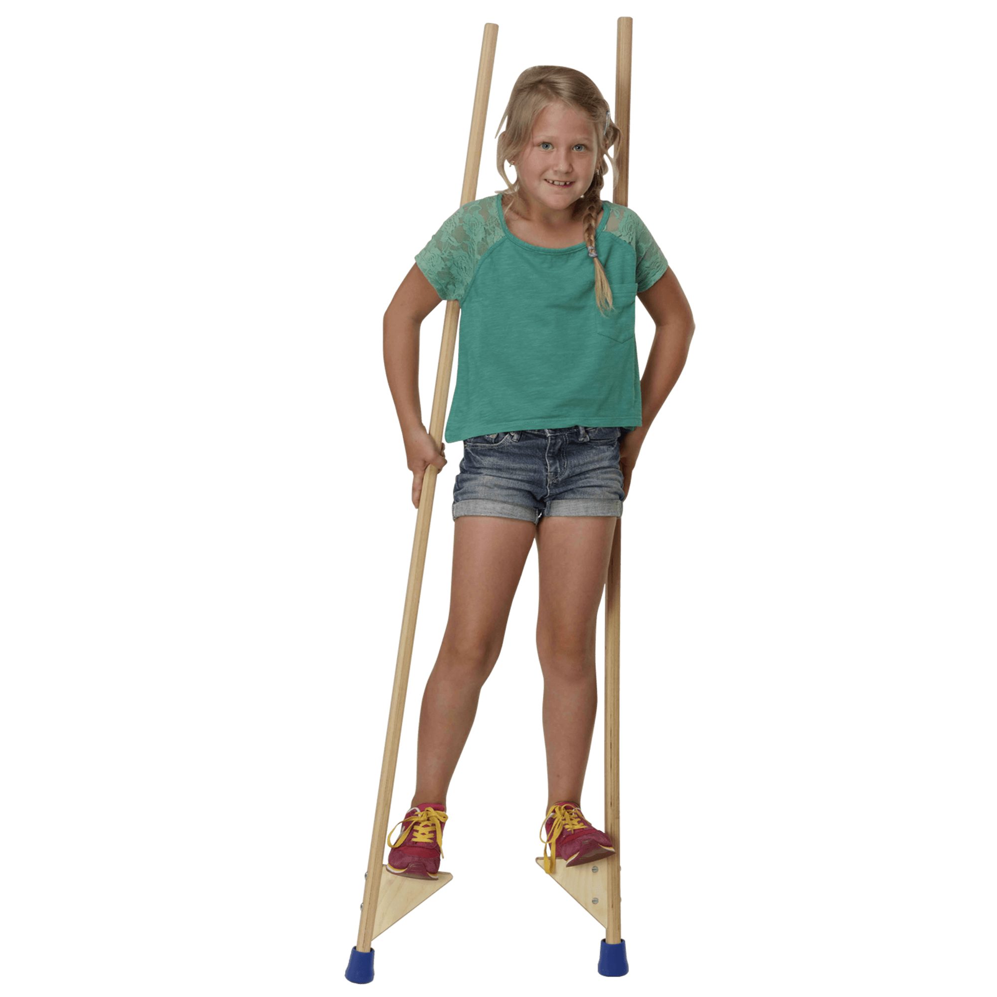 pedalo® Balanceboard Stelzen I verstellbare Holzstelze Esche I Antirutsch-Gummifüße, stabil, ergonomisches Greifen, 7-fach höhenverstellbare Fußrasten