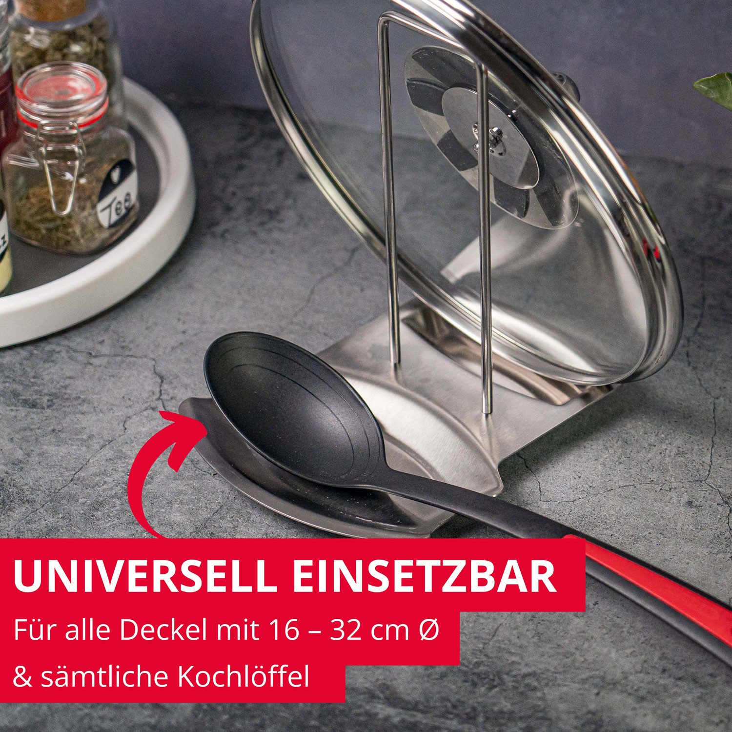 WESTMARK Kochlöffelhalter Ablage für Deckel + Löffel – Besteck- und Topfdec günstig online kaufen