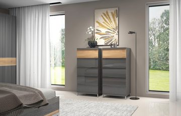Places of Style Schubkastenkommode Onyx, UV lackiert, mit Soft-Close-Funktion