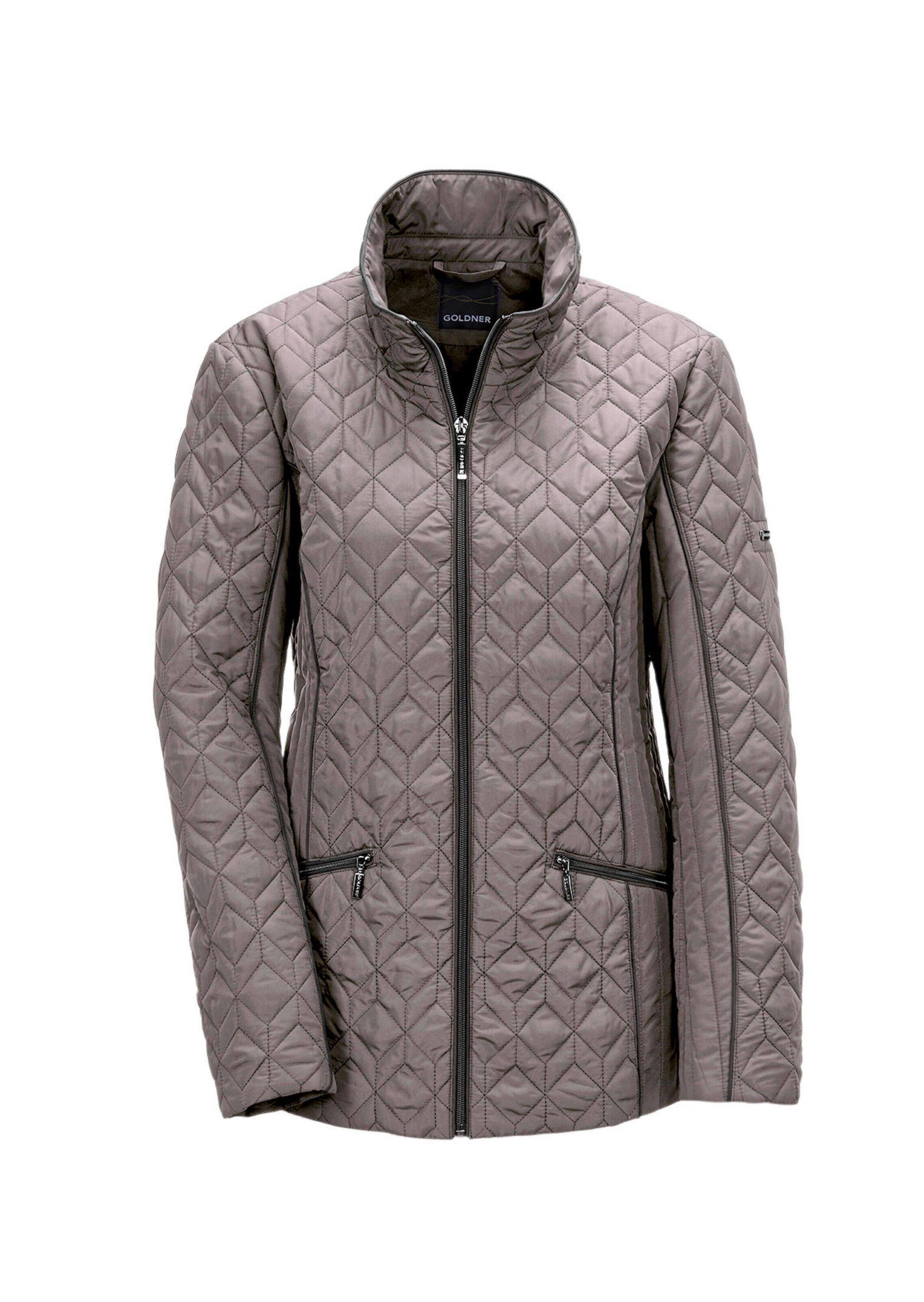 Steppjacke Kurzgröße: Winterjacke mit Stehkragen