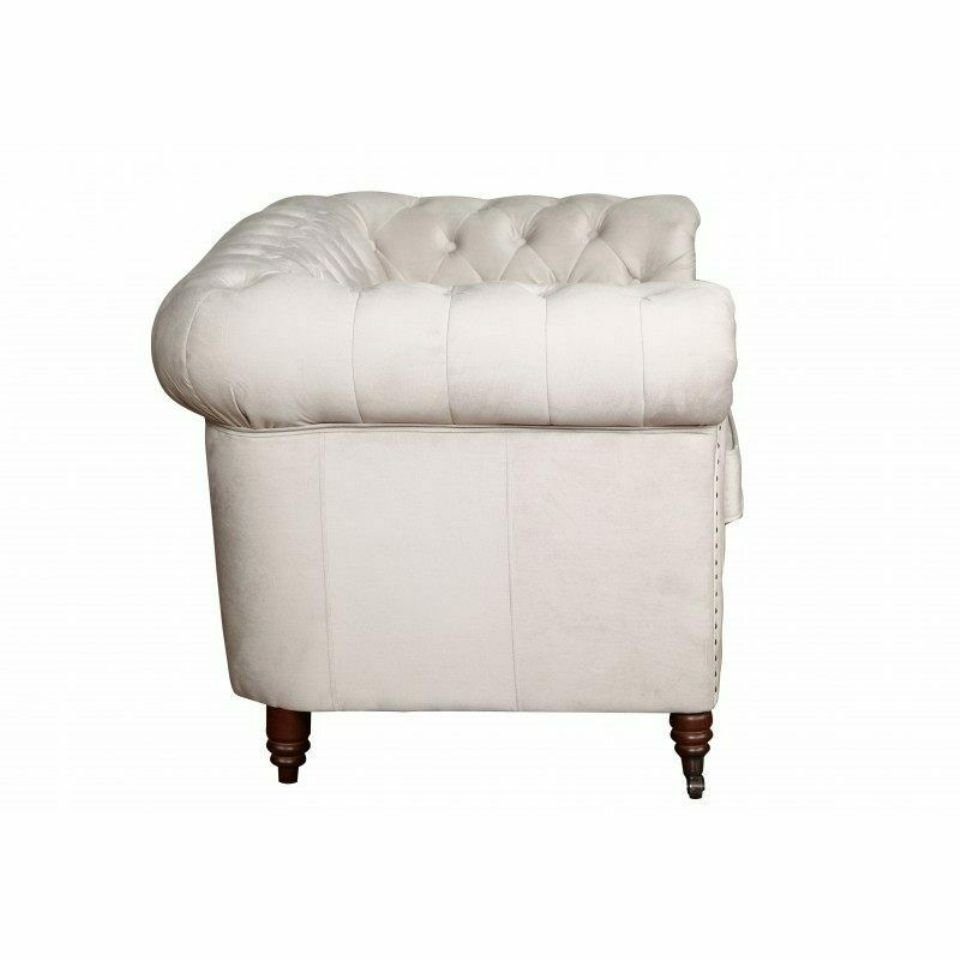 Sofa Couch Chesterfield Sofa, Bettfunktion Polster Oxford JVmoebel Sitzer mit 2