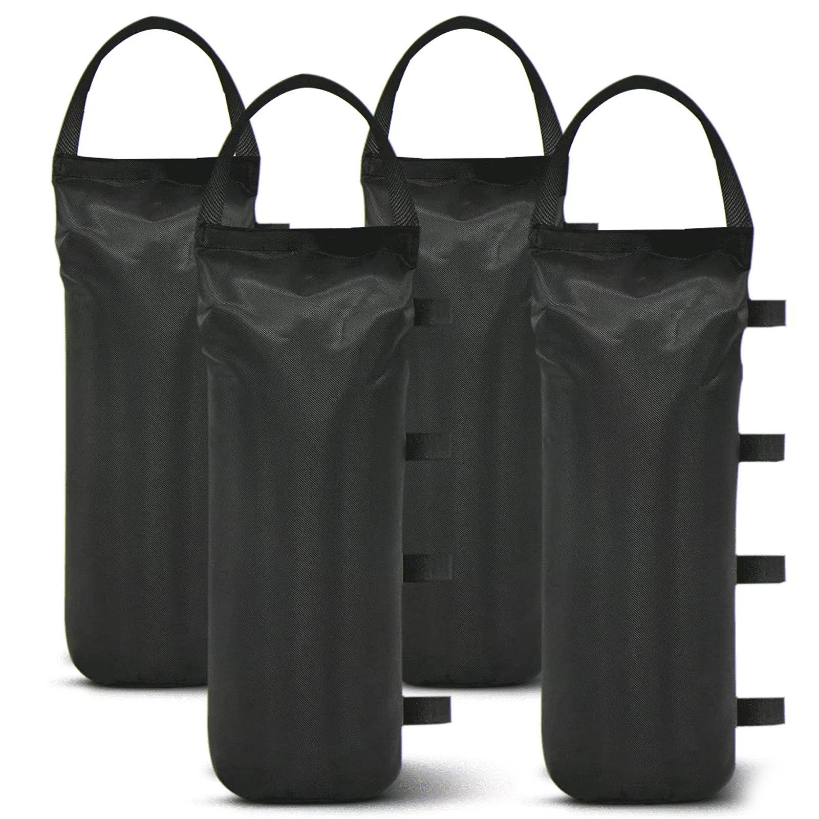 HUGERSTONE Pavillon-Sandsäcke 4er Set Sandsäcke mit Tragegriff, 800D Oxford Fabric Sandsack, 50x20cm, (Sandsack mit 4 Sicherungsbänder), Auffüllbar bis zu 10kg, für Pavillon, Baldachin, Garten und Strand
