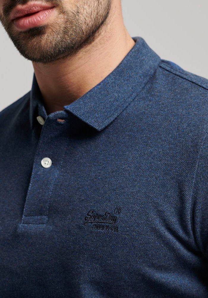 Superdry Poloshirt CLASSIC Marl PIQUE POLO Blue Bright