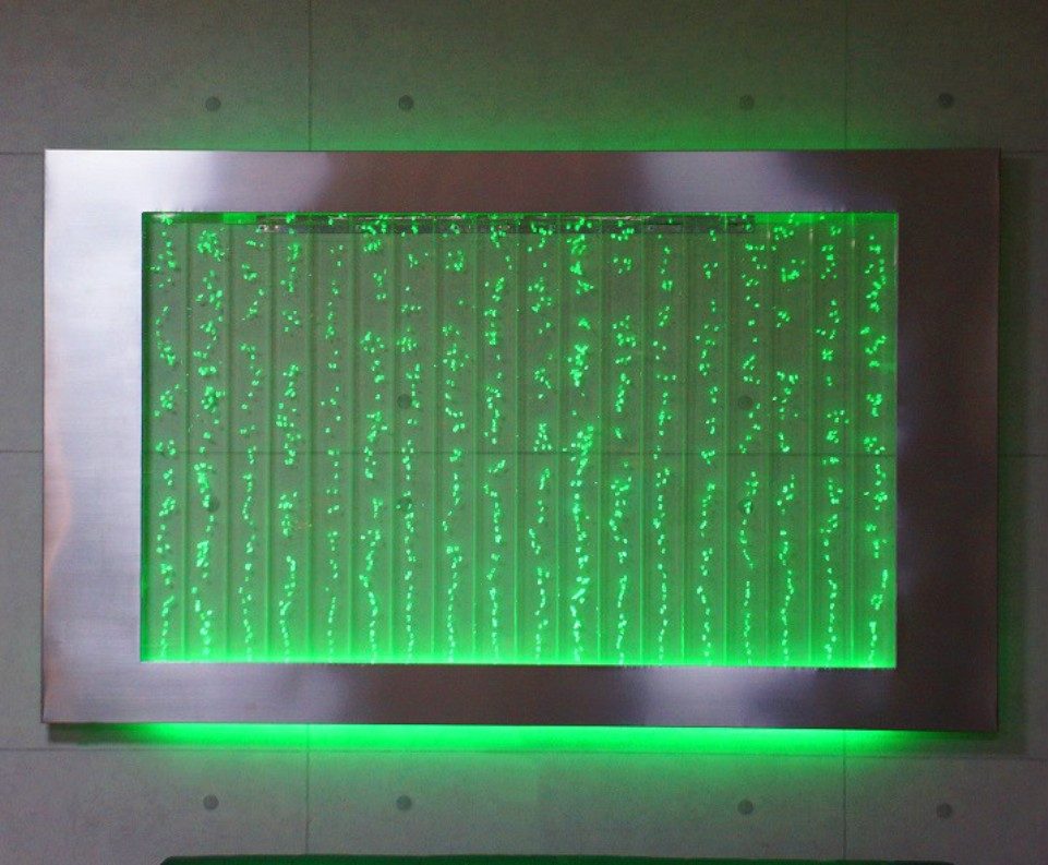 Xlmoebel Wandpaneel Designer-Wasserbild mit LED-Beleuchtung und Wasserblasen, (Water Wall) Hergestellt in Europa