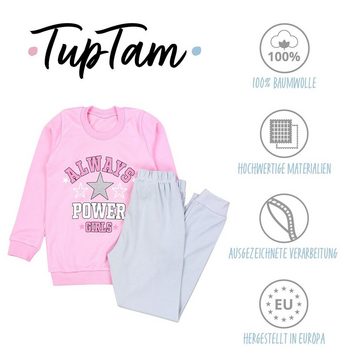 TupTam Schlafanzug Kinder Mädchen Schlafanzug Set Langarm Pyjama Nachtwäsche 2-teilig