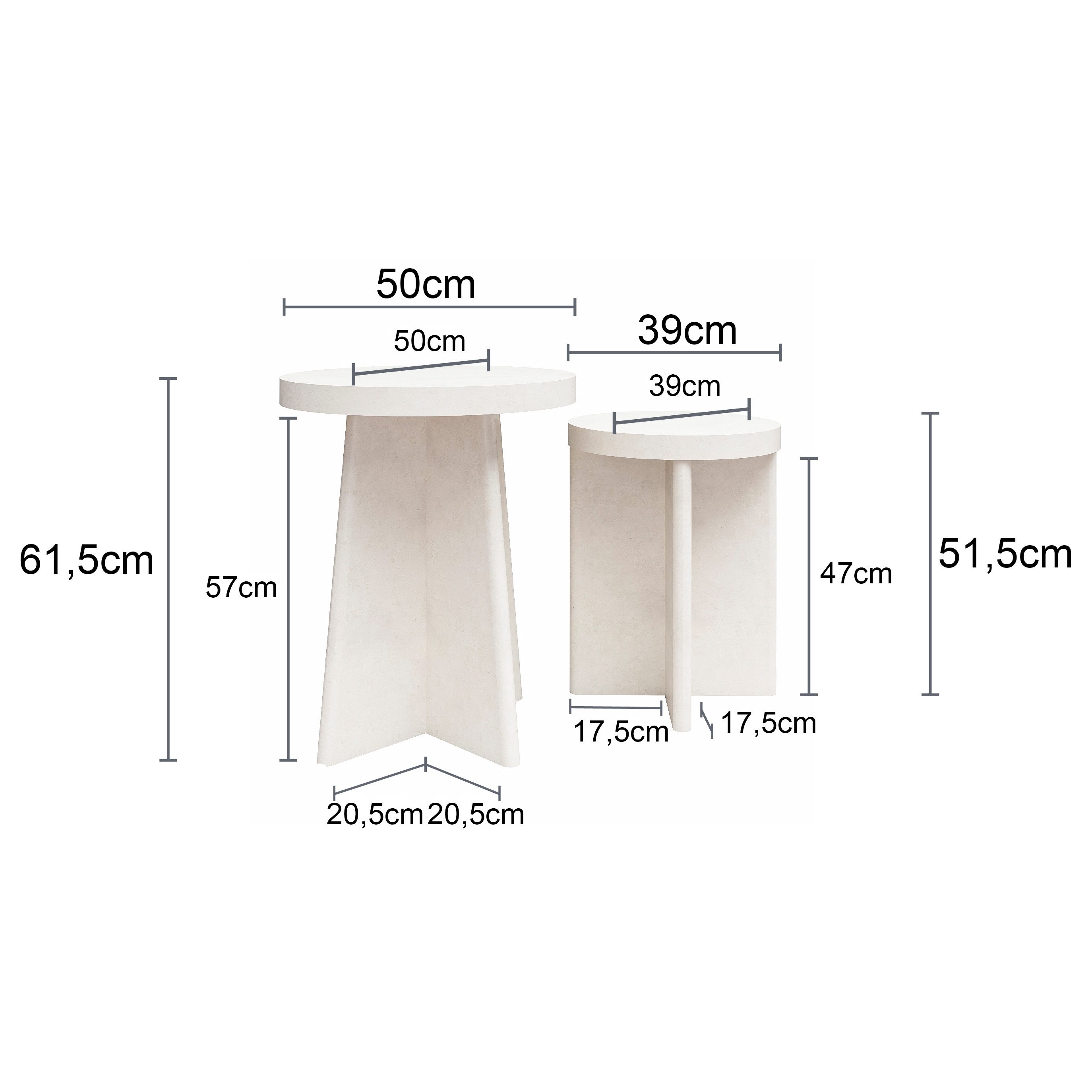 loft24 Beistelltisch Liam (2-St., 2er-Set), Satztisch, günstig online kaufen