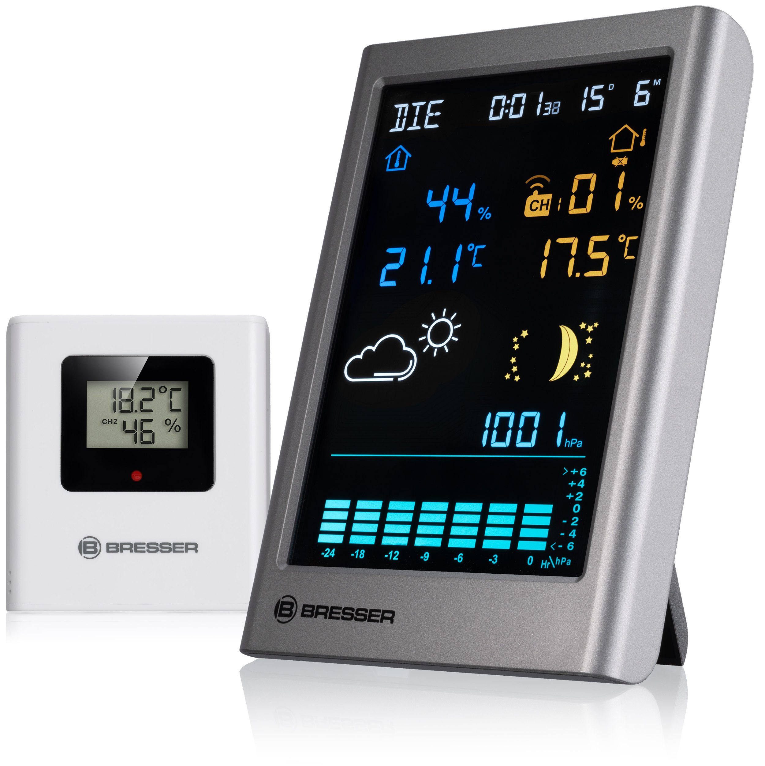 Funkwetterstation BRESSER Funk-Wetterstation MeteoTemp TBV