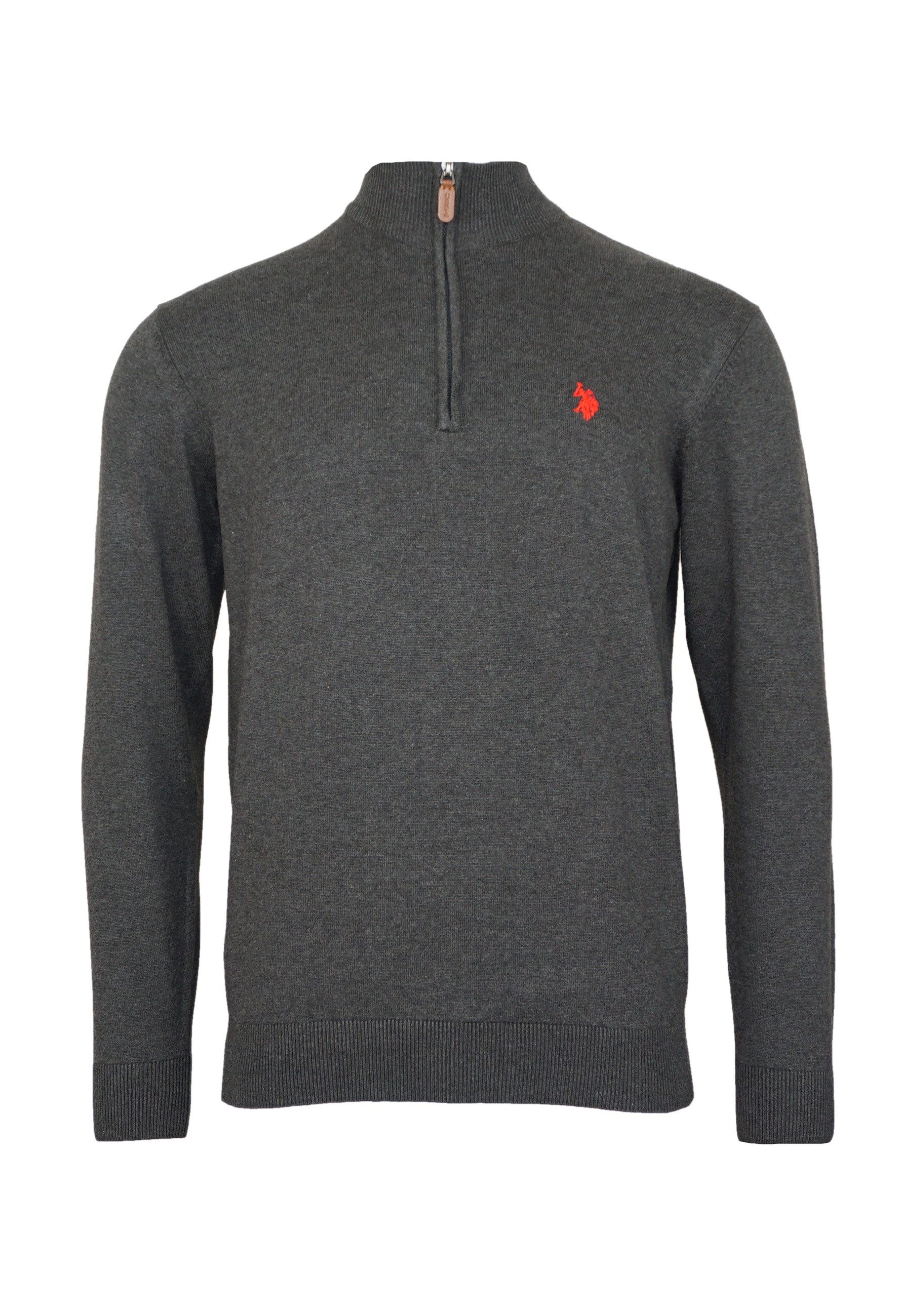 U.S. Polo Assn. Strickpullover Pullover Troyer Half Zip (1-tlg)