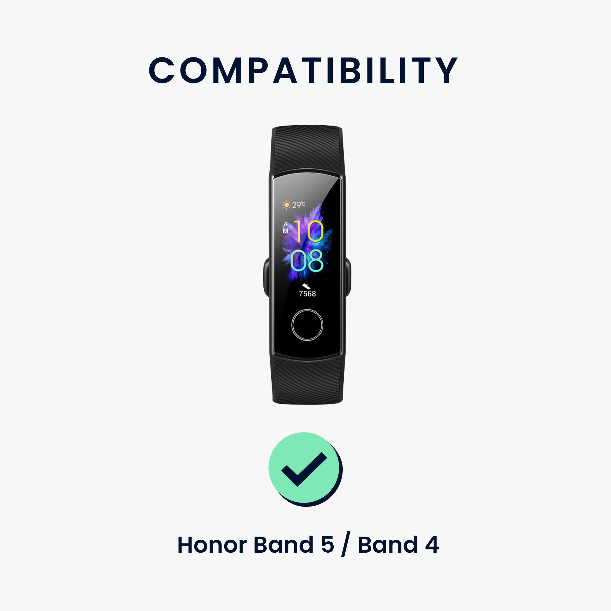 Ersatzarmband Für Honor Band 5 & 4 – Silikon, Farbig, Längenverstellbar (155-216 Mm)