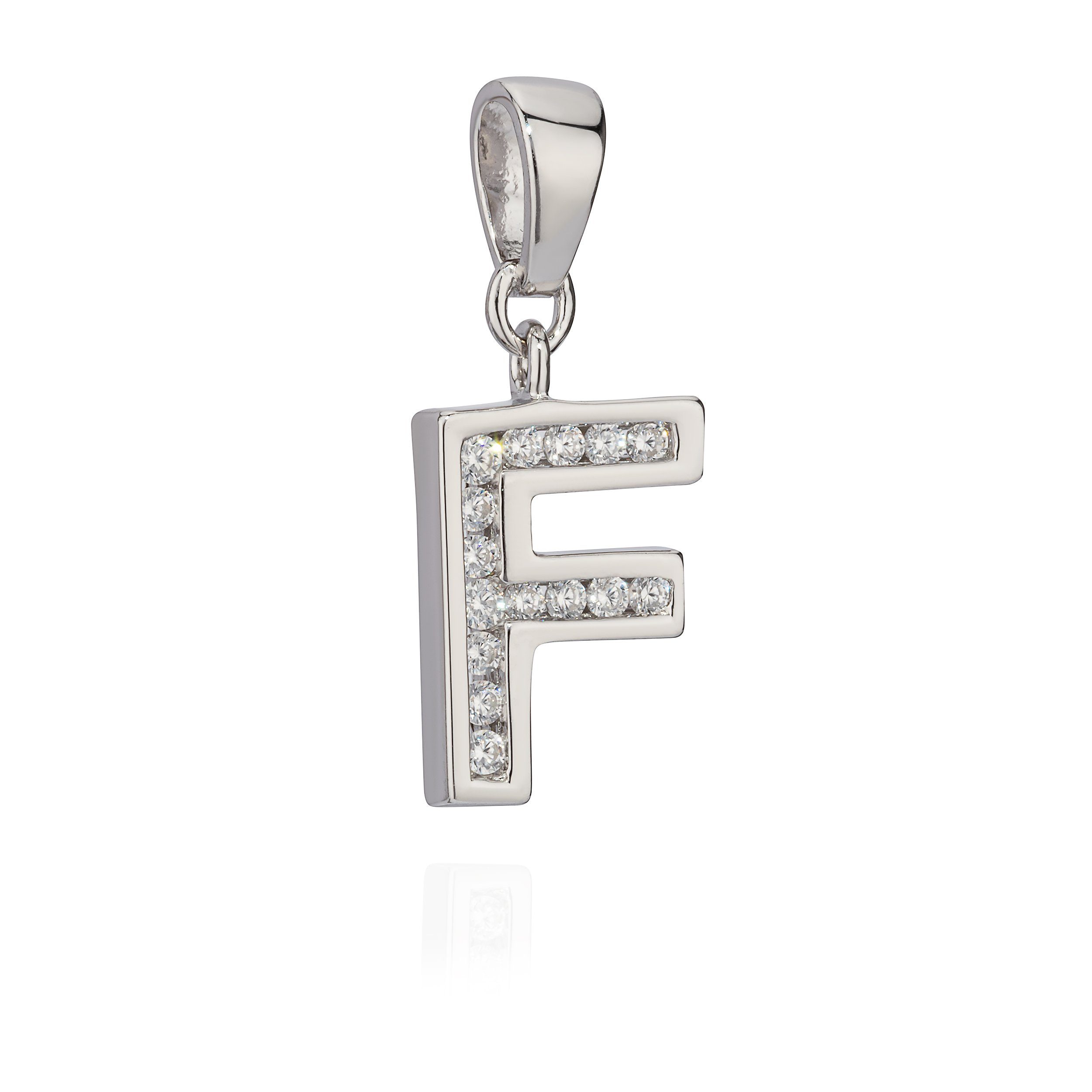 NKlaus Kettenanhänger 13x9mm Kettenanhänger Buchstabe F günstig online kaufen
