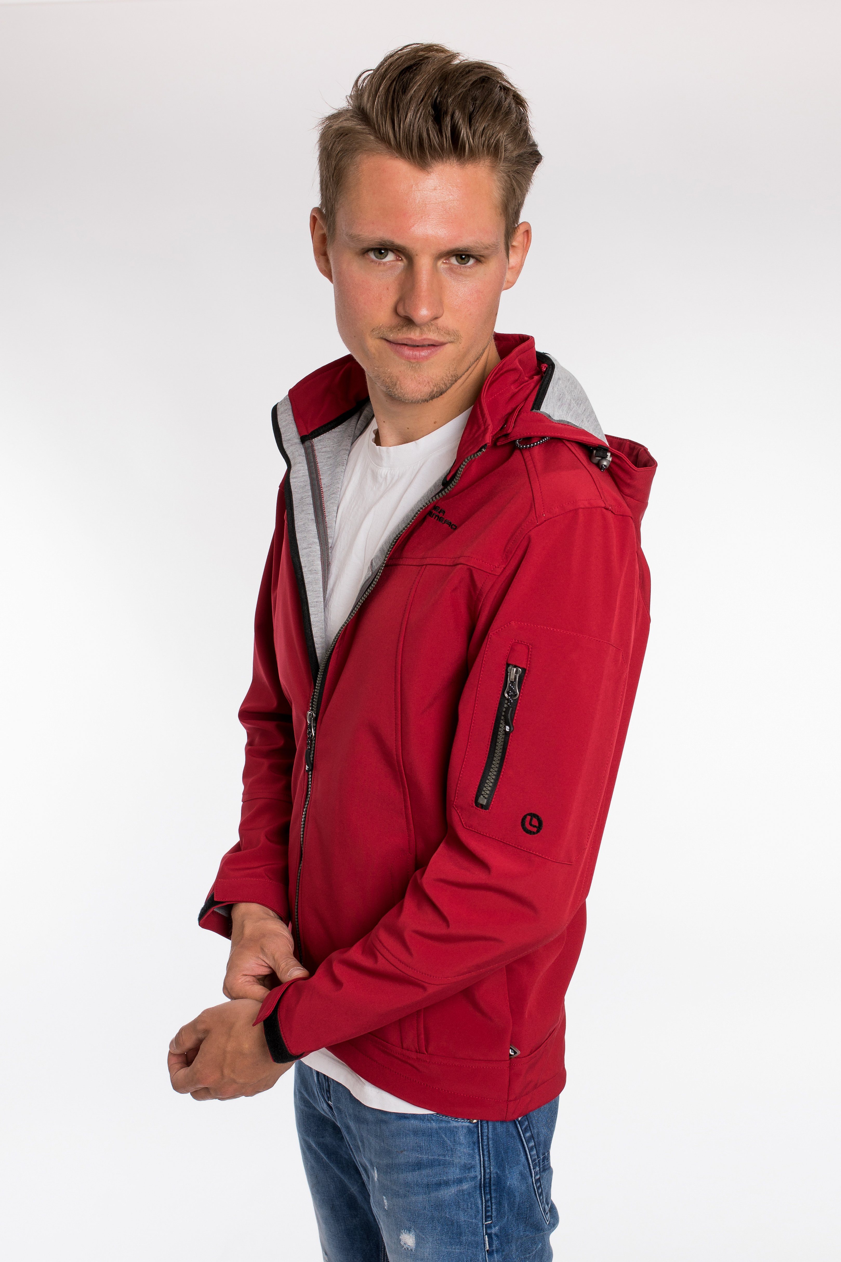 DEPROC Active Softshelljacke DEXTER PEAK MEN mit abnehmbarer Kapuze