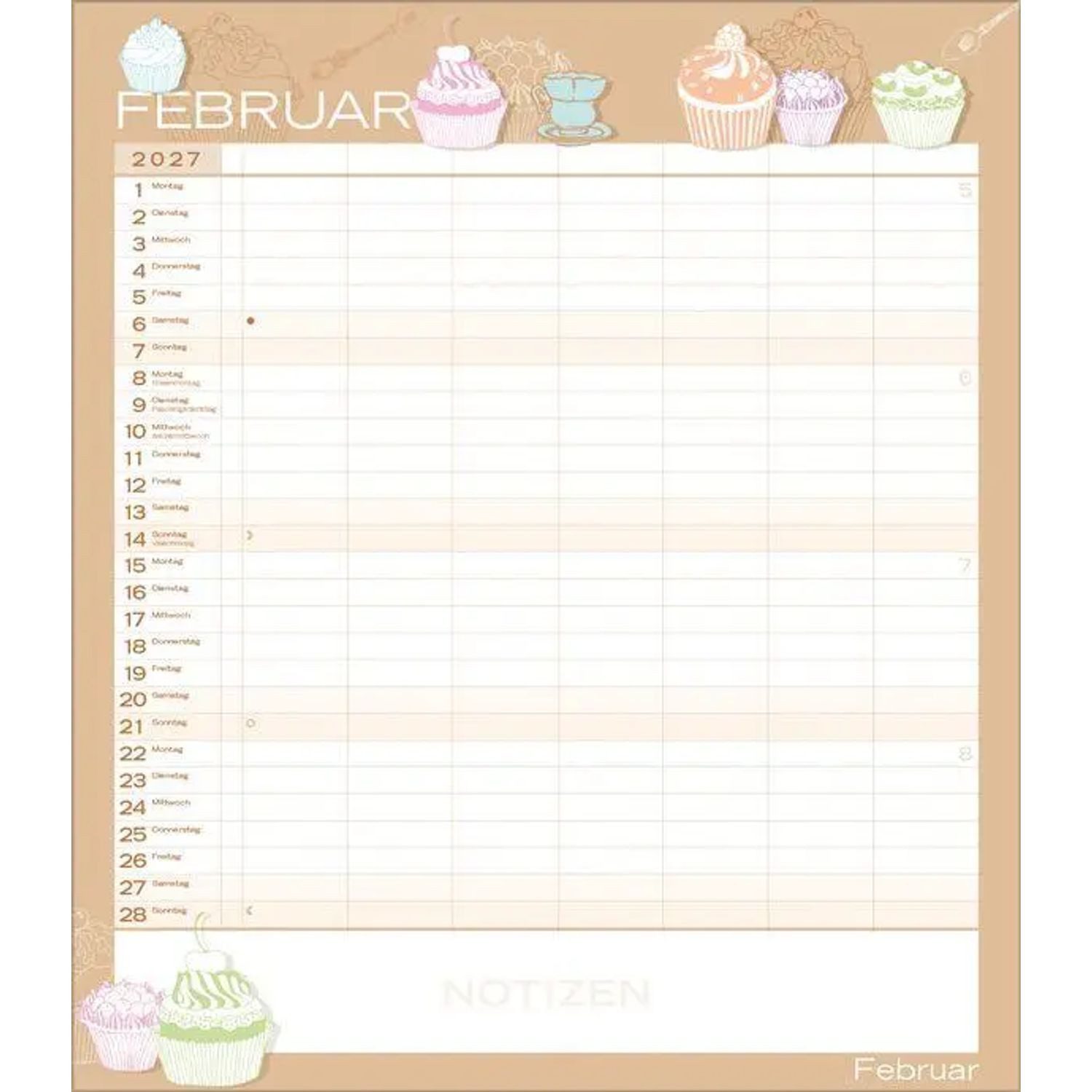 Korsch Verlag Wandkalender Multiplaner - Colour your time 2027 – Bild 3 von 5