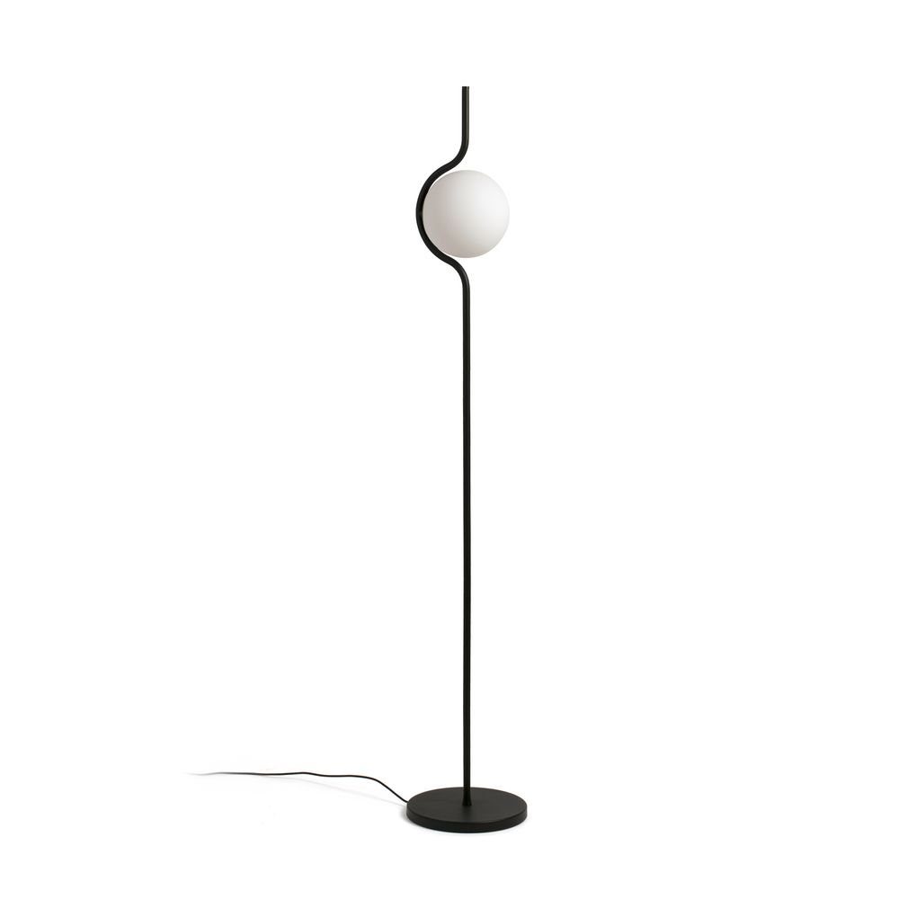 Stehlampe Touch-Dimmer Le Weiß FARO mit 118cm Vita Schwarz-Matt, Barcelona Schwarz