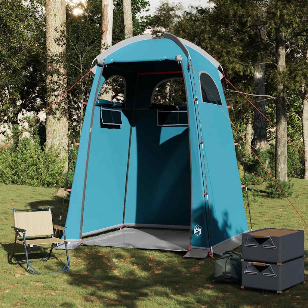 vidaXL Kuppelzelt Duschzelt Blau Wasserfest, (1 günstig online kaufen