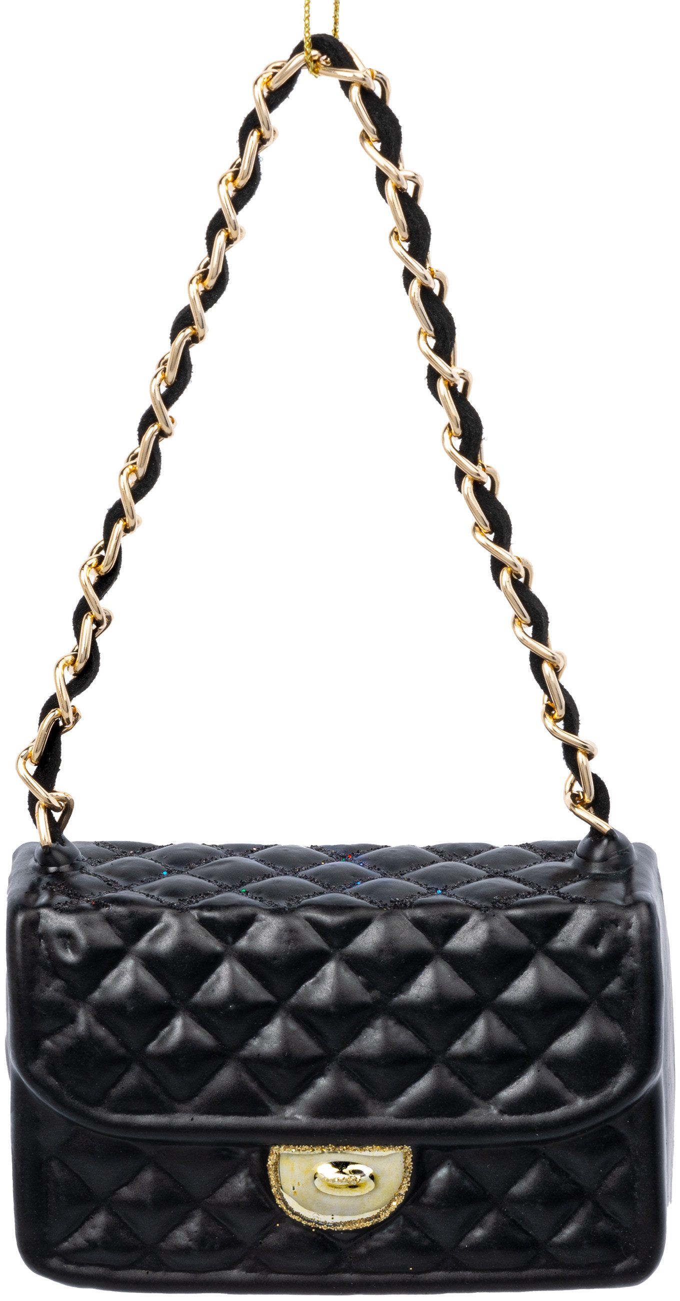 SIKORA Christbaumschmuck Handtasche schwarz besondere Weihnachtskugel Glas günstig online kaufen