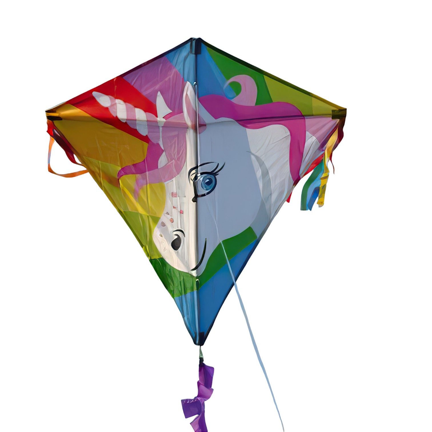 Elliot Flug-Drache Elliot Drachen Eddy Einhorn 75 x75 cm Gfk Gestänge rtf