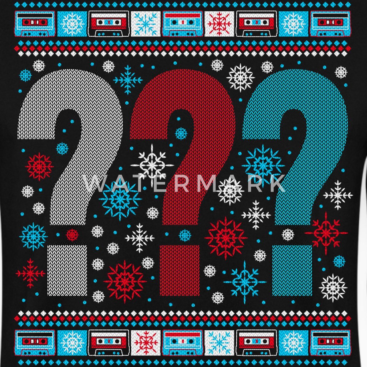 Spreadshirt Sweatshirt Die Drei Fragezeichen Ugly Xmas Christmas Unisex Pul günstig online kaufen