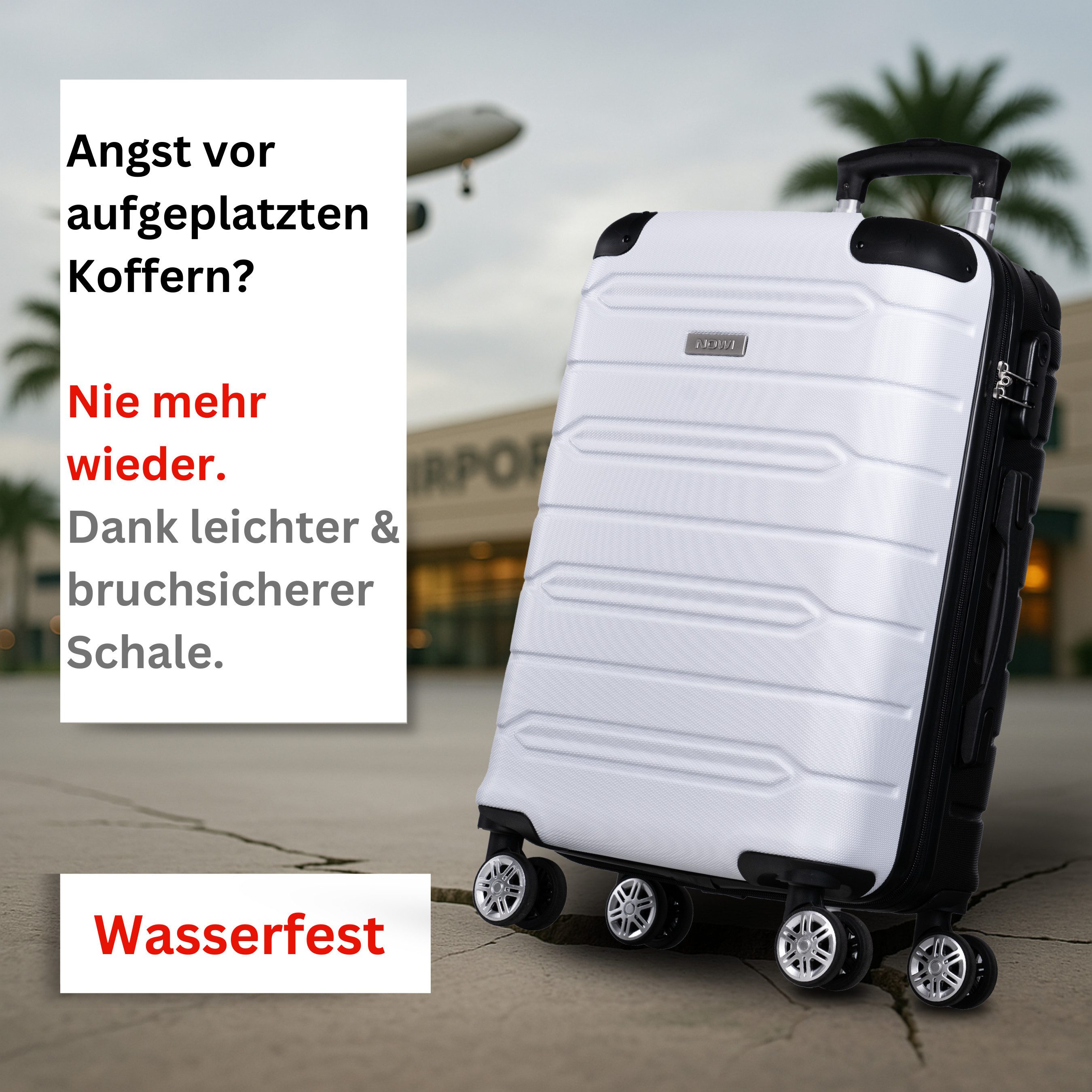 NOWI Hartschalen-Trolley Koffer Hartschalenkoffer mit Zahlenschloss günstig online kaufen